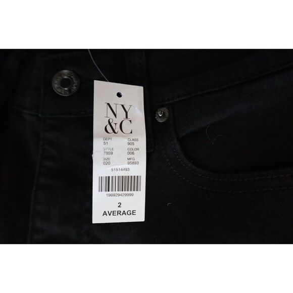 New York & Co. Women Sz 2 Average High Waist Super Skinny Ankle Distressed Jeans - Picture 4 of 9